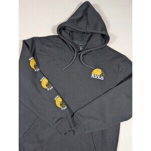 RVCA Ying Yang Balance Of Opposites Pullover Hoodie Sweatshirt XL Black Skater